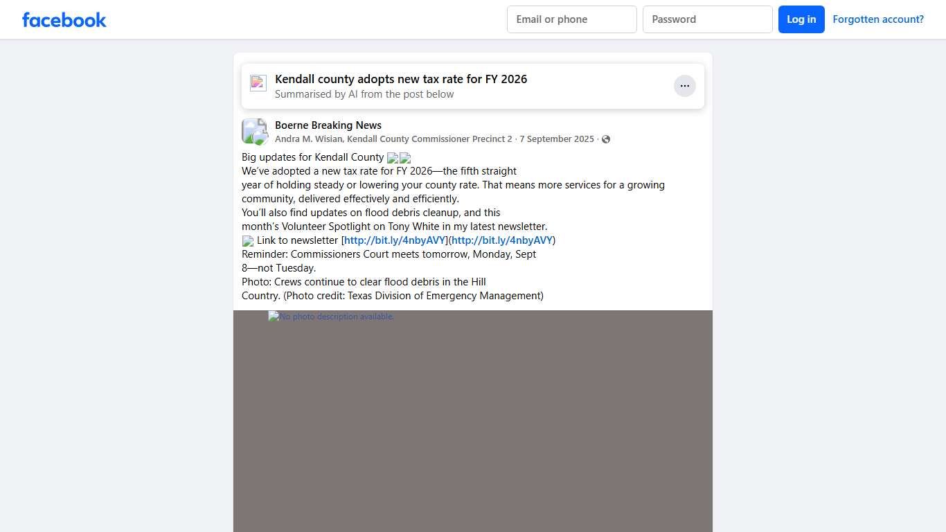 Boerne Breaking News Big updates for Kendall County 📊🚜 Facebook