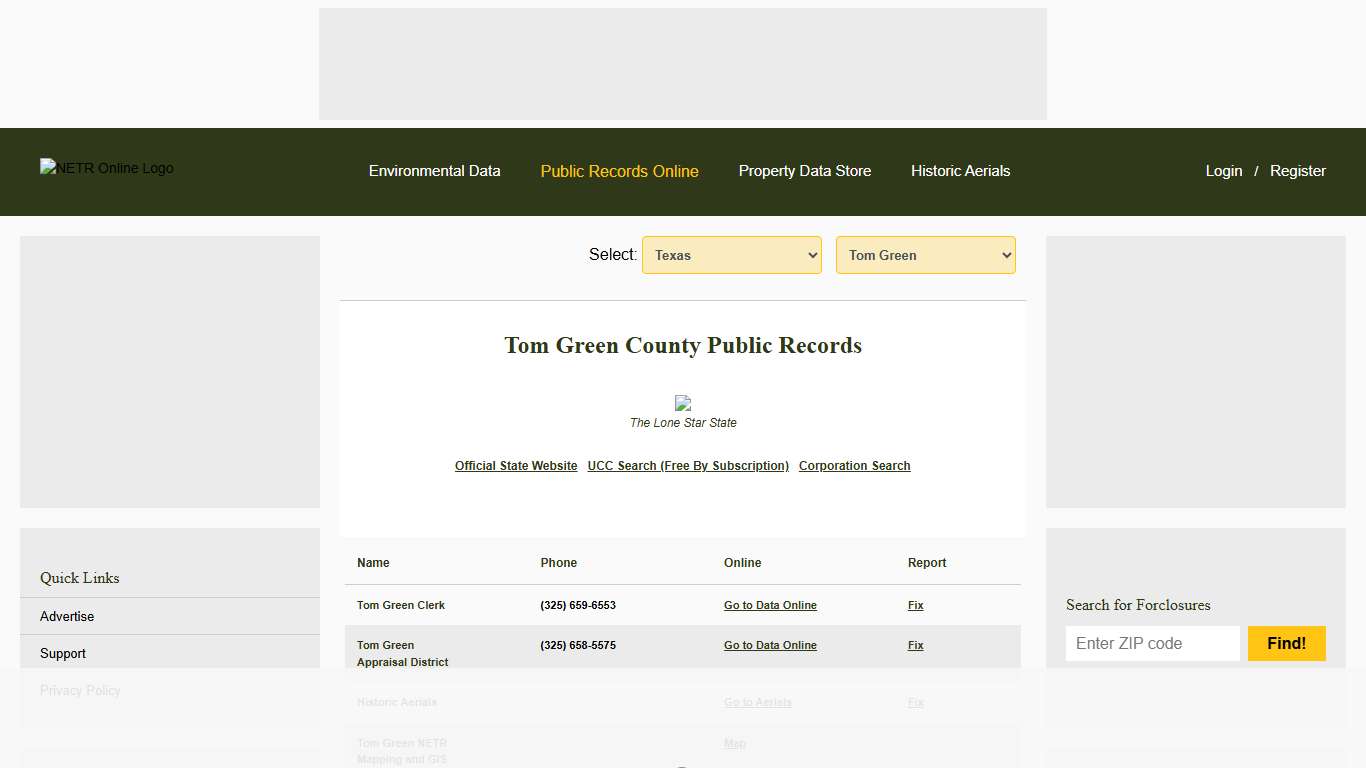 NETR Online • Tom Green • Tom Green Public Records, Search Tom Green Records, Tom Green Property Tax, Texas Property Search, Texas Assessor